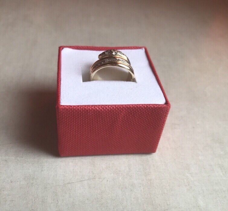 Duży gruby złoty pierścionek obraczka złoto 585 Apart linka obrączki