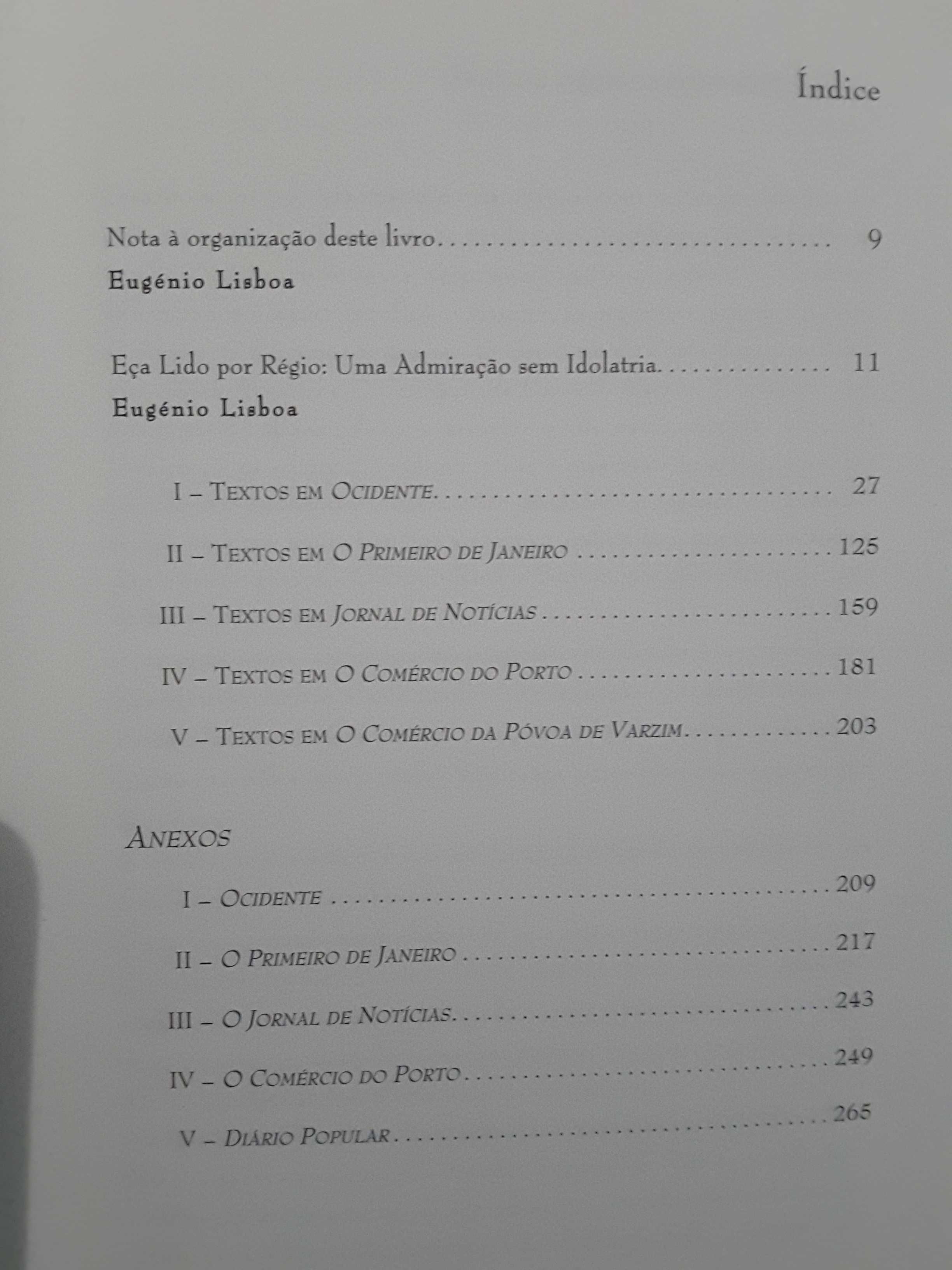 R. Brandão-Teixeira de Pascoaes/Eça Visto por Régio/João José Cachofel