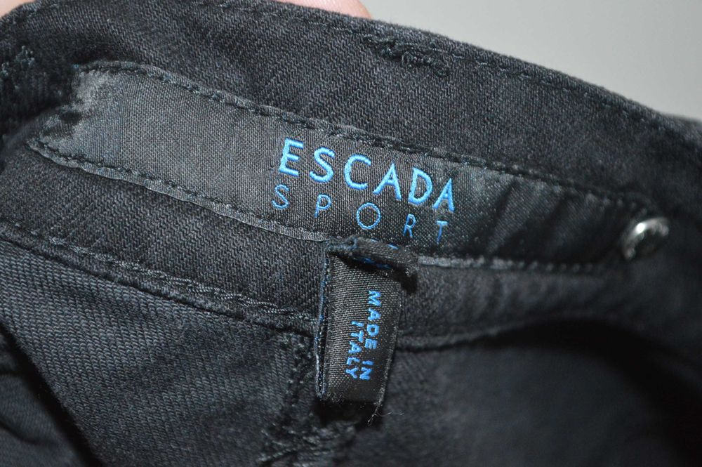 Escada Sport luksusowa spódnica S czarna bawełna minimalizm premium