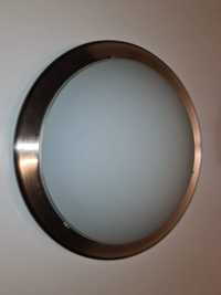 Lampa sufitowa okrągła - Plafon 37 cm srebrny 2 x E27