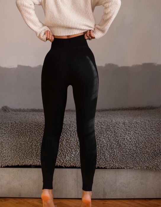 ‼️ТЕРМО‼️Лосіни на ХУТРІ в рубчик безшовні. Зима. Лосины на меху