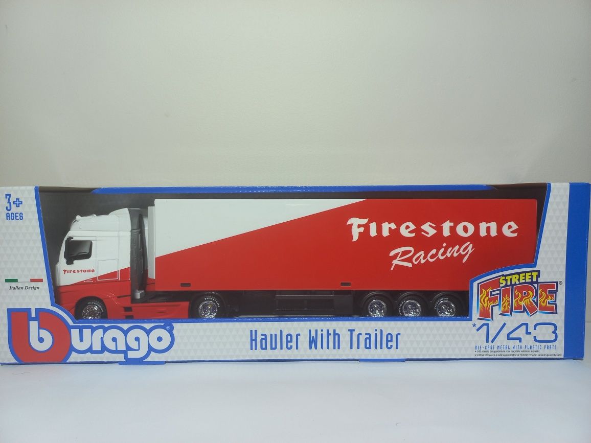 Bburago tir Mercedes Firestone Racing,skala 1:43