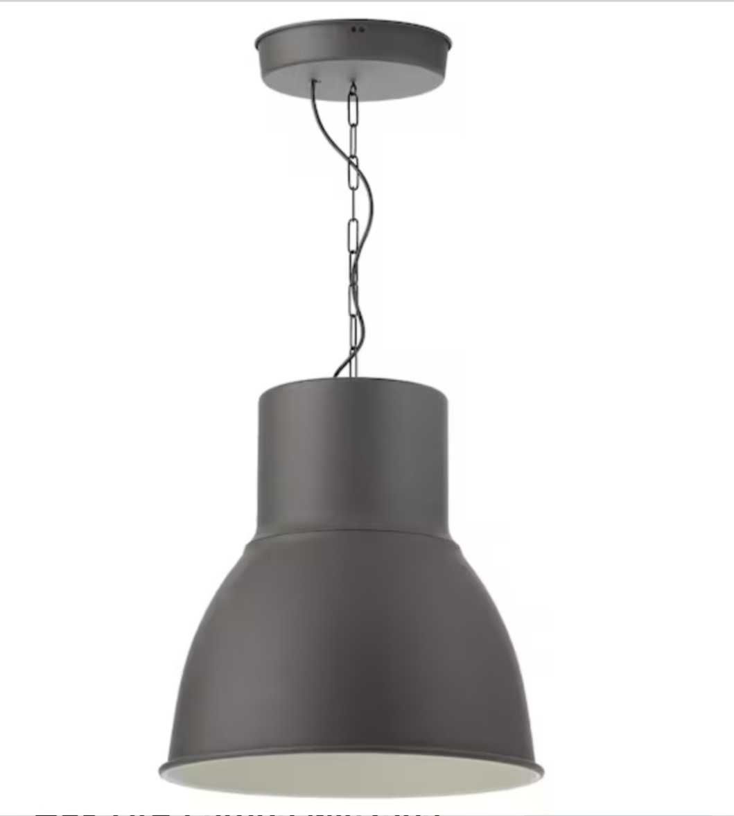 Lampa wisząca stalowa loft szara