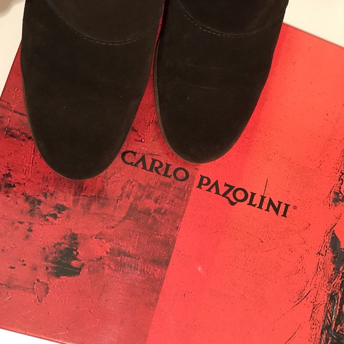 Сапоги Carlo Pazolini - сапоги женские замшевые - коричневые сапоги