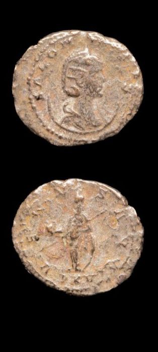 2 Antoniniano de Salonina & Galieno Império Romano