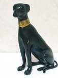 Linda escultura de um cão  Galgo vintage em bronze