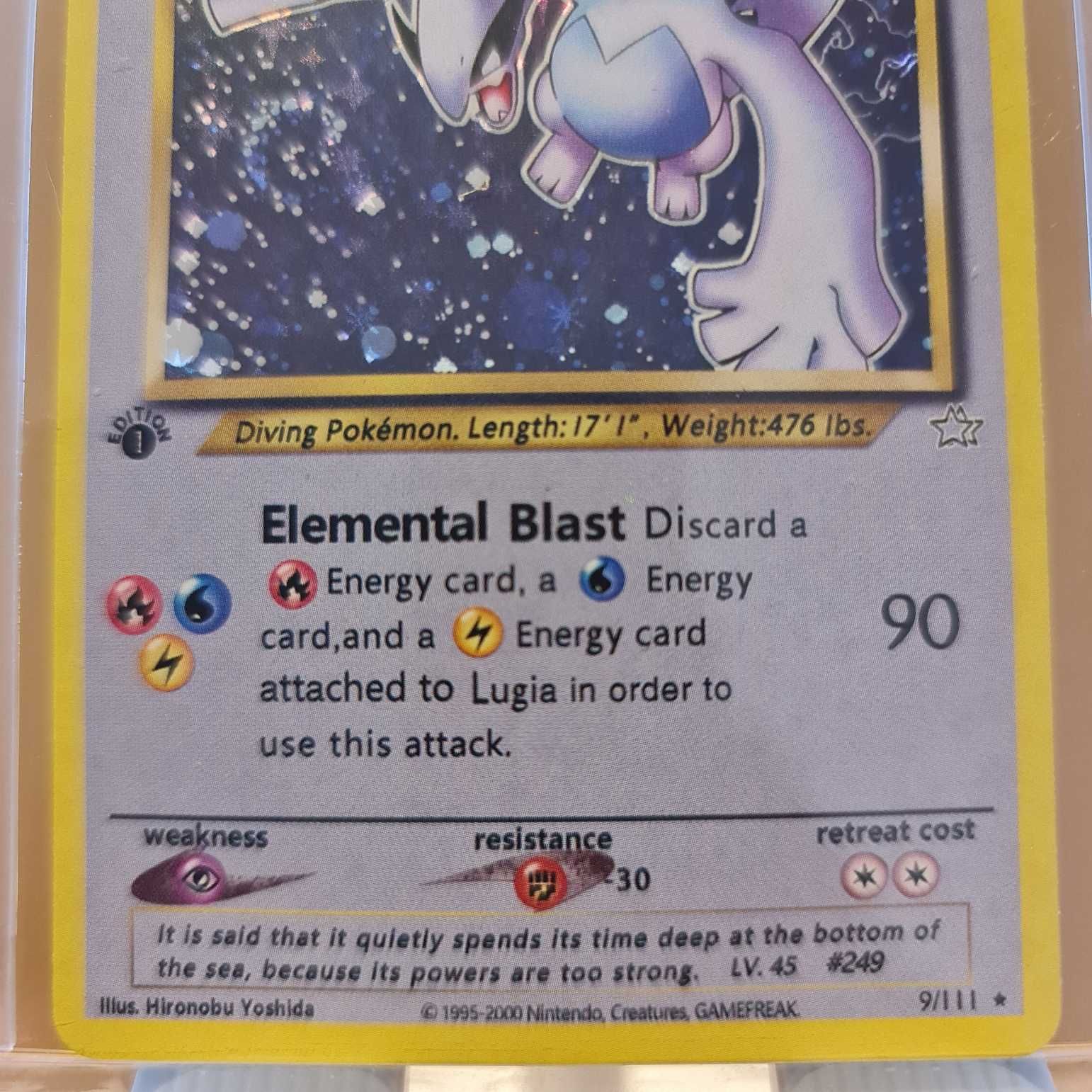 Carta Pokémon Lugia 9/111 Holo [Neo Genesis] - Capa Protetora Incluída