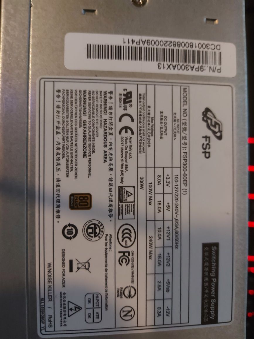 Fonte de alimentação. switching power supply fsp300-60ep  300w