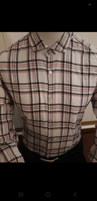 Koszula Hugo Boss, slim fit, r.L, w kratkę, męska