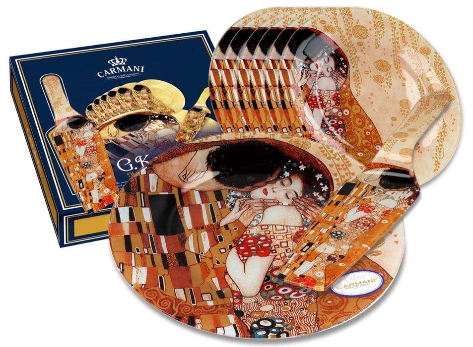 Talerz deserowy z łopatką i talerzyki KLIMT