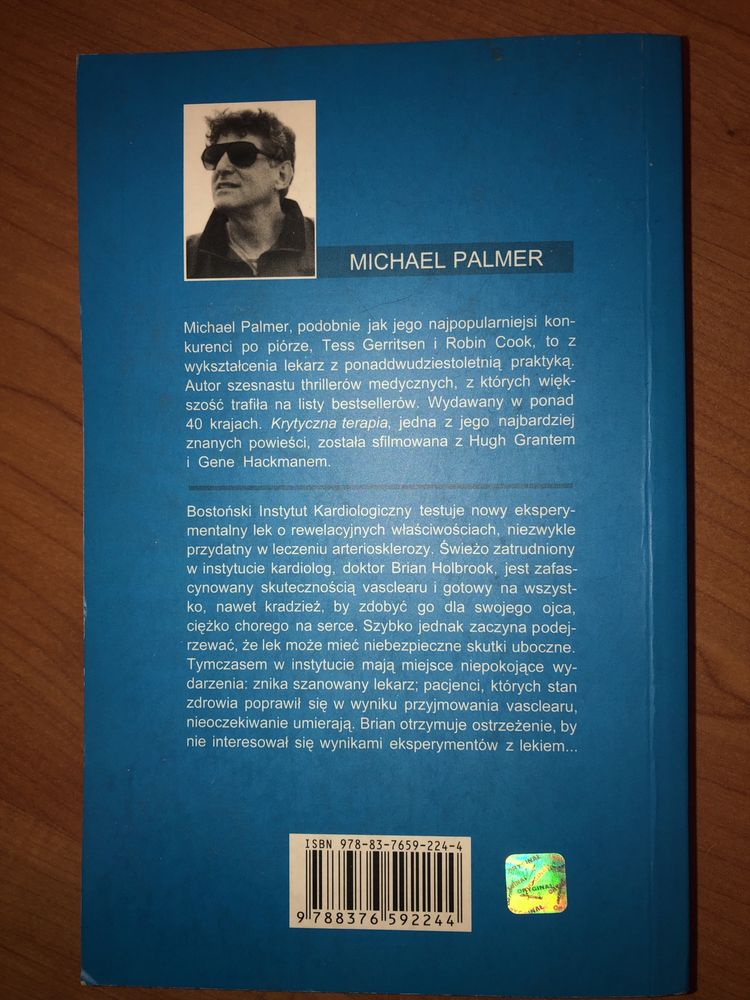 Książka Michael Palmer "Experyment"