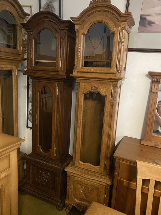 Stylowa dębowa skrzynia po zegarze