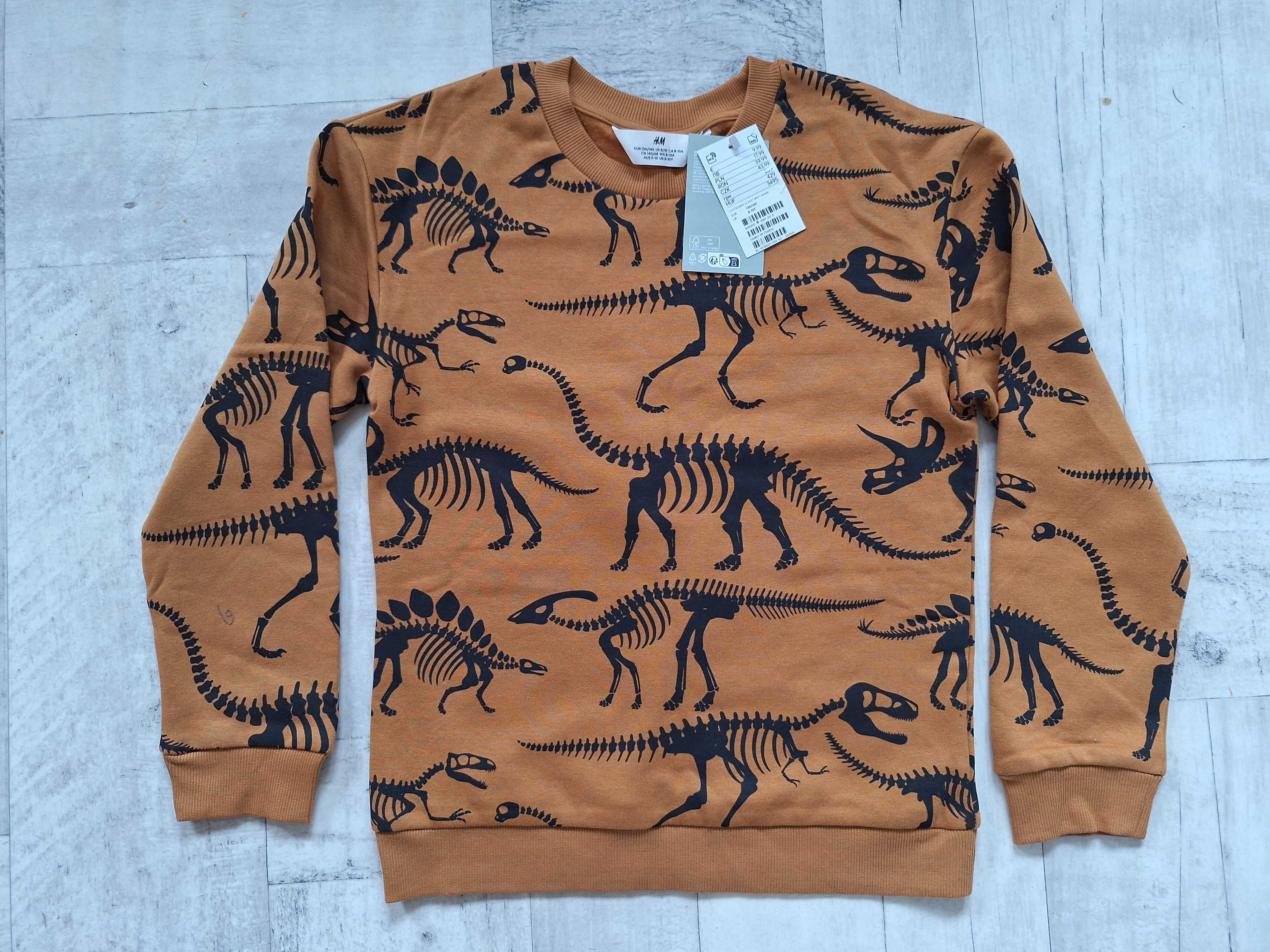 Nowa bluza chłopięca, dinozaury, rozmiar 134/140, H&M