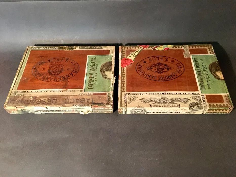 2 CAIXAS com 100 anos - Danneman & cia - Bahia - 21,5x17x2,5 cm/s