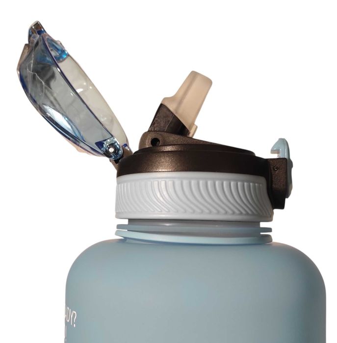 Sportowa butelka na wodę z tritanu 2l ze słomką i znacznikami czasu