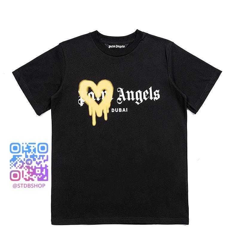 Футболка Palm Angels Spray Heart / футболка палм анджелс