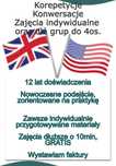 Język angielski korepetycje, konwersacje, zajęcia indywidualne FAKTURY