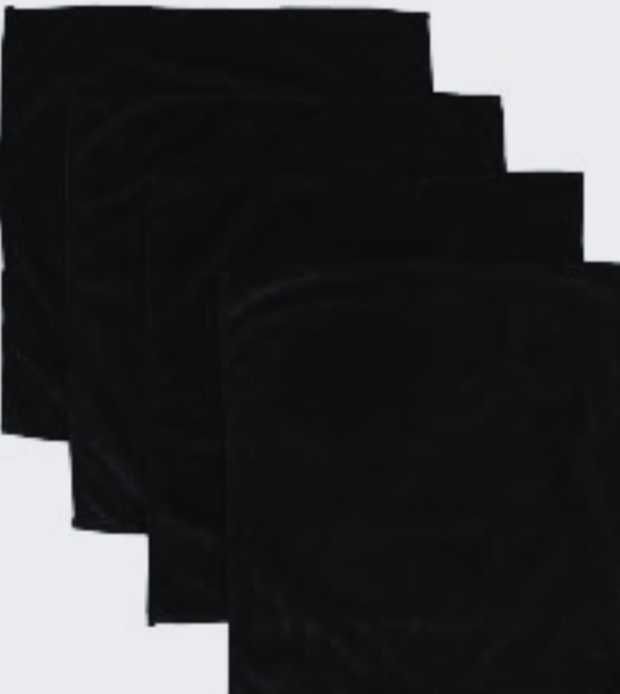 Aksamitne serwetki czarne welwetowe welurowe serwety glamour stołowe
