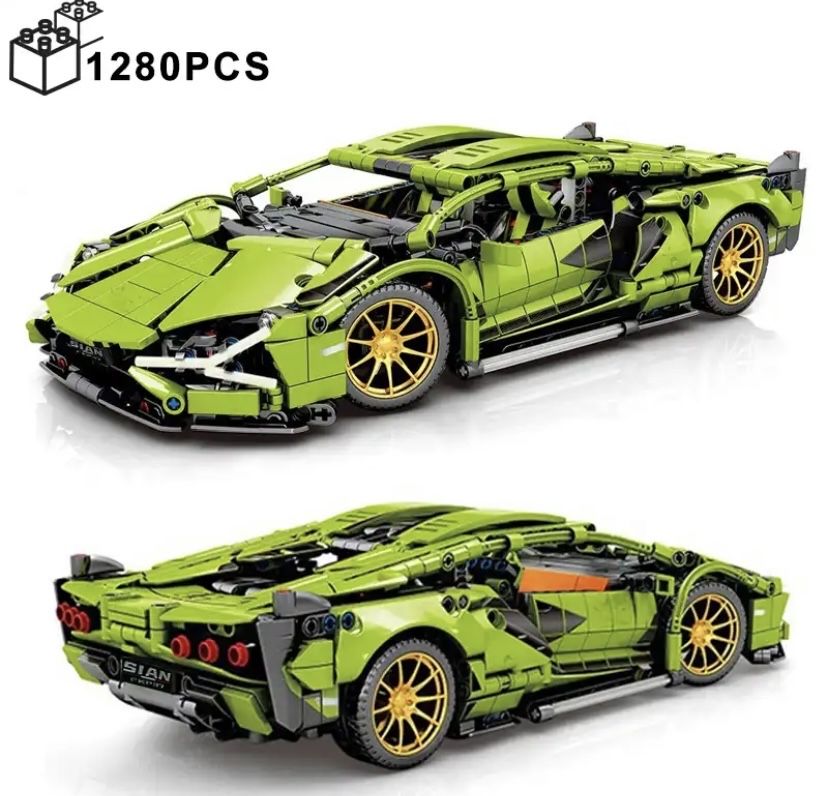 Klocki wzór LEGO sportowy Lamborghini Sian 1280el Prezeny Wyścigowy