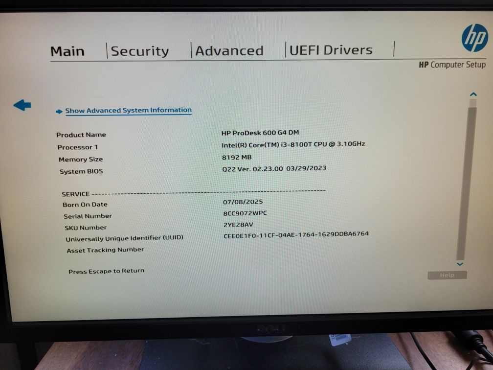Неттоп міні ПК HP ProDesk 600 G4 і3-8100Т/DDR4 8Gb