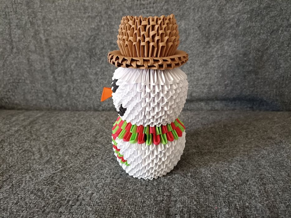 Duży Bałwan Origami Modułowe 3D
