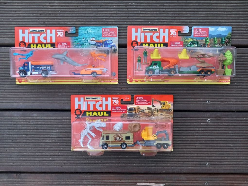 Matchbox Hitch Haul  3 x Zestaw