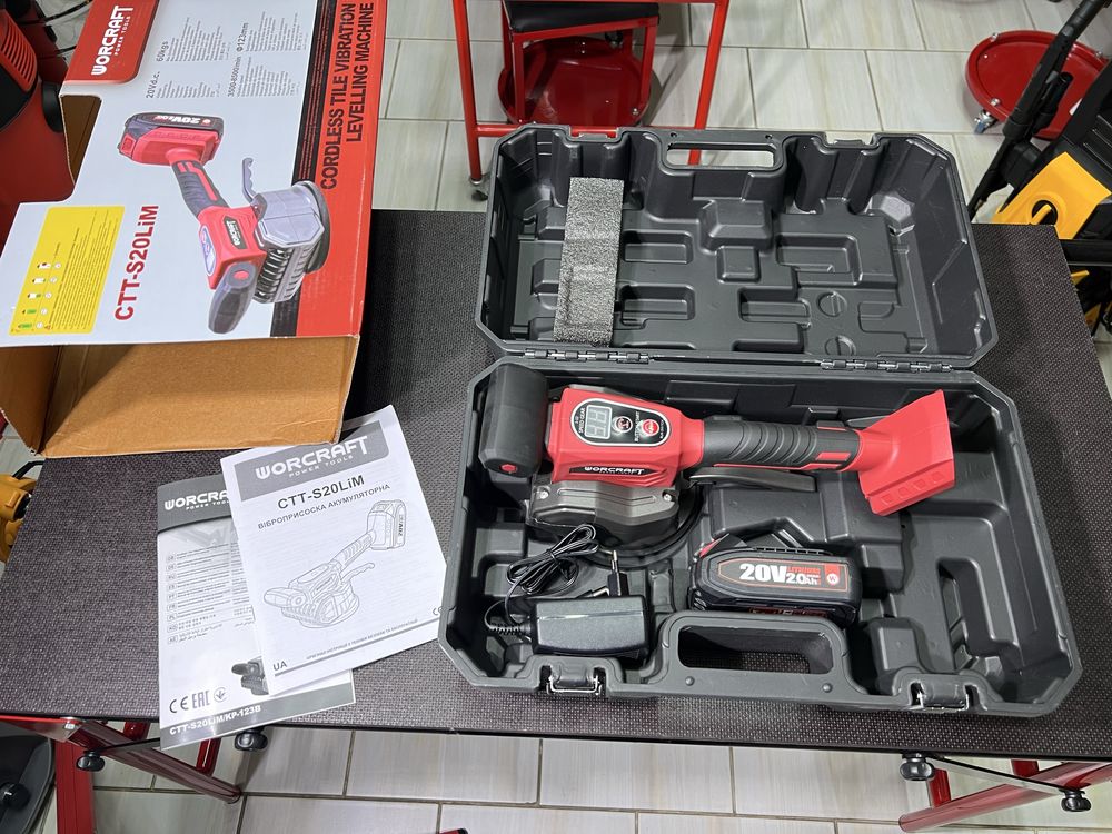 НОВИНКА! Виброприсоска для плитки WORCRAFT CTT-S20LiM До 60 кг Ø123 мм