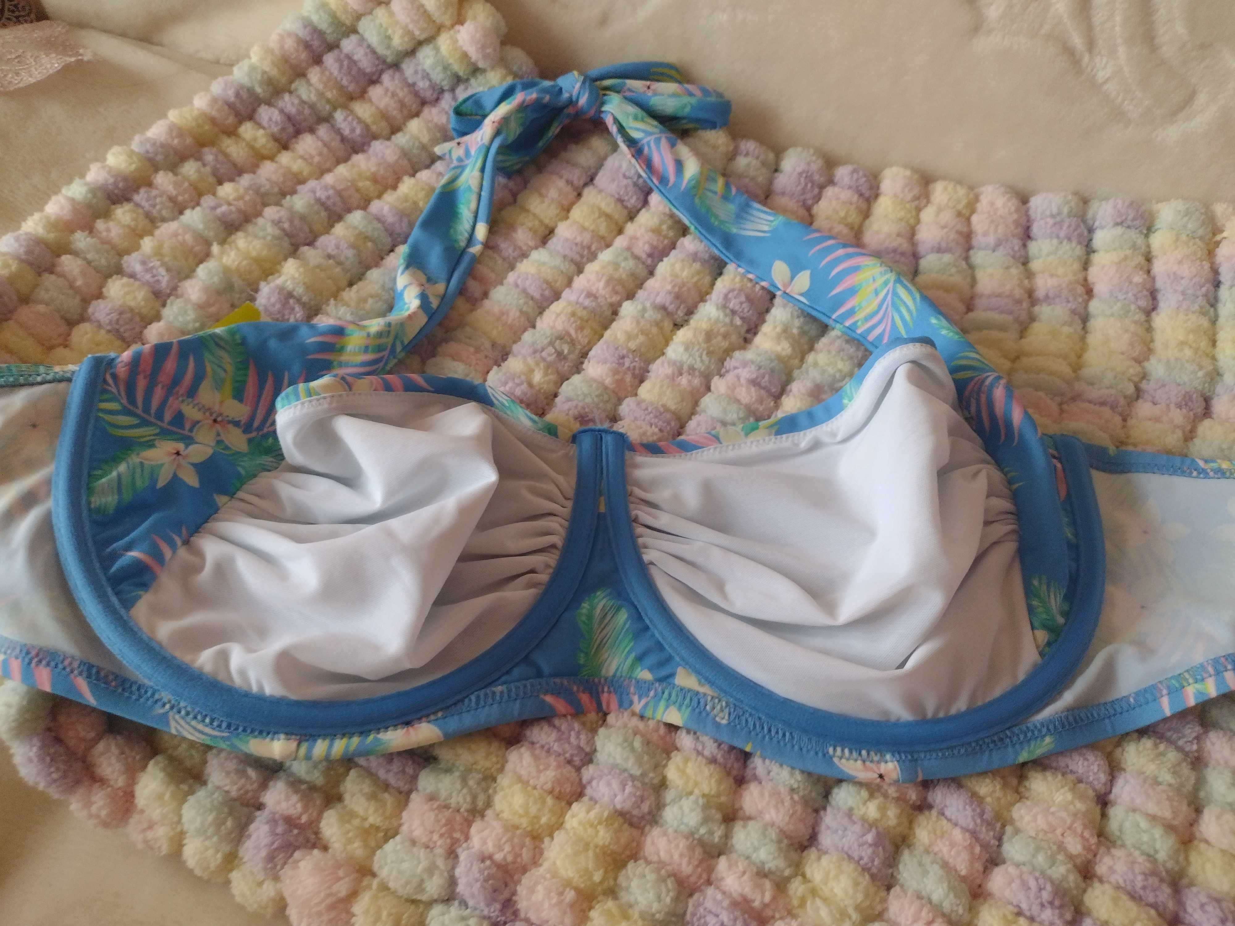 (95F) Francuski biustonosz plażowy, góra stroju kąpielowego, NOWY