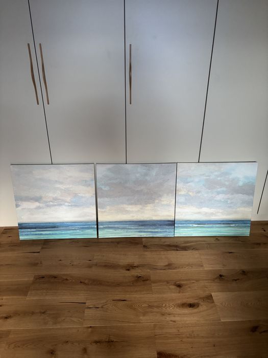 Obrazy potrójne tryptyk ikea morze ocean
