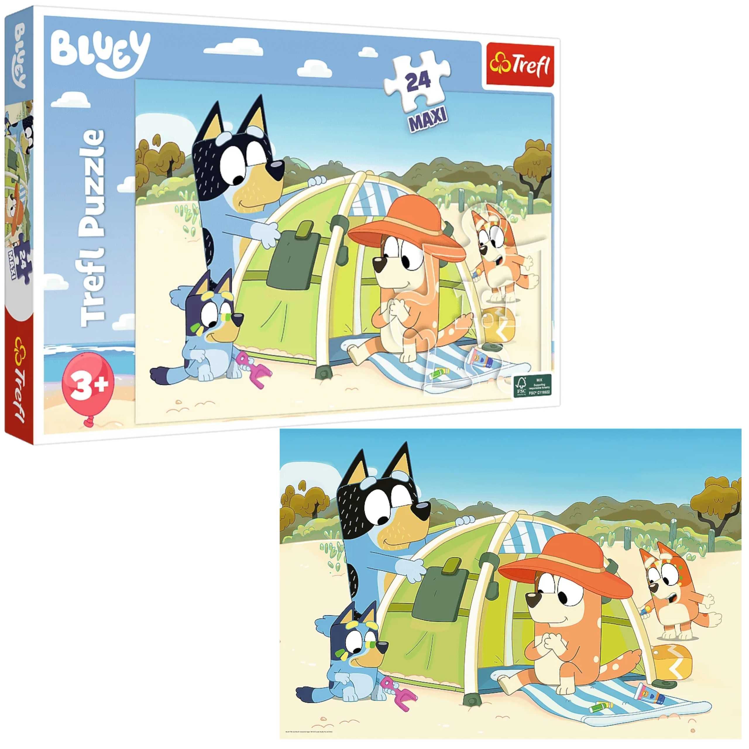 Puzzle Trefl 24 el. maxi Wspaniały dzień Bluey 14357