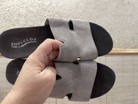 Сабо SOFTCLOX натуральна замша , тополине дерево