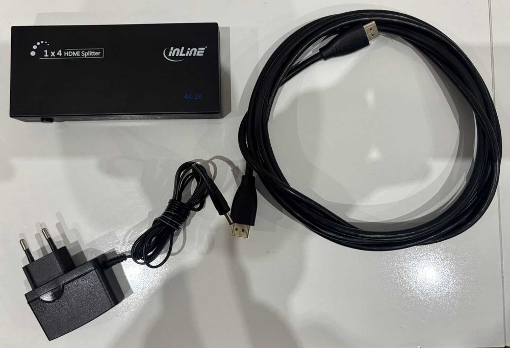 4-Port HDMI Splitter + Included HDMI Cable ***READ DESCRIPTION***64551956294531123