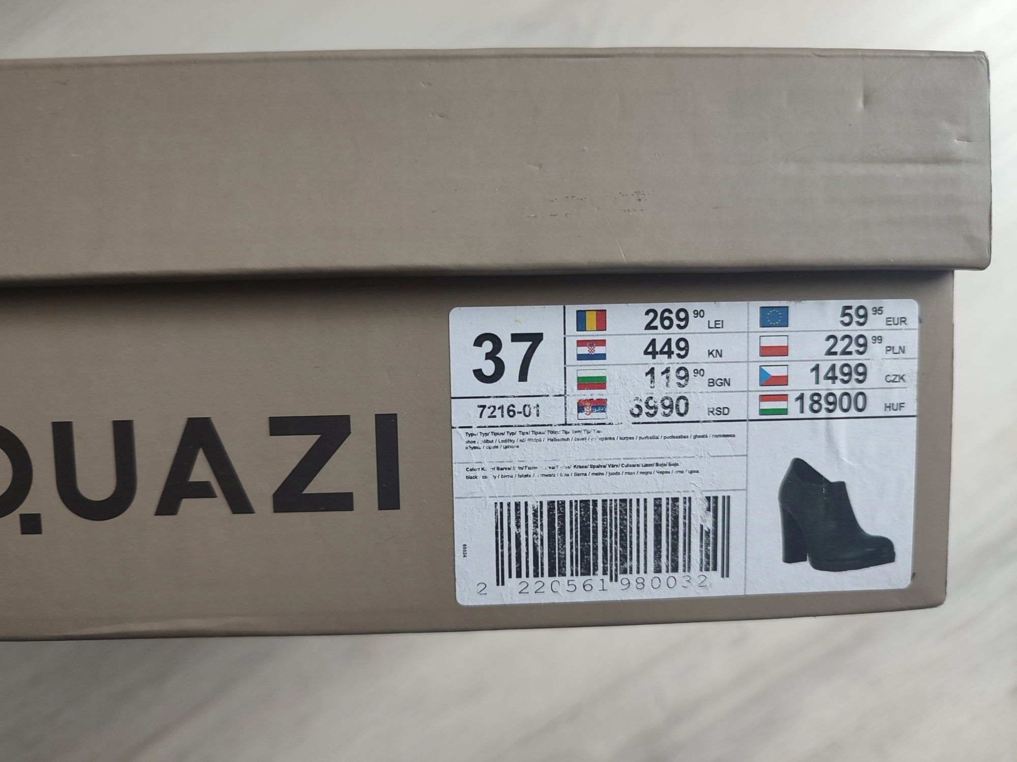 Botki Quazi skóra naturalna 37