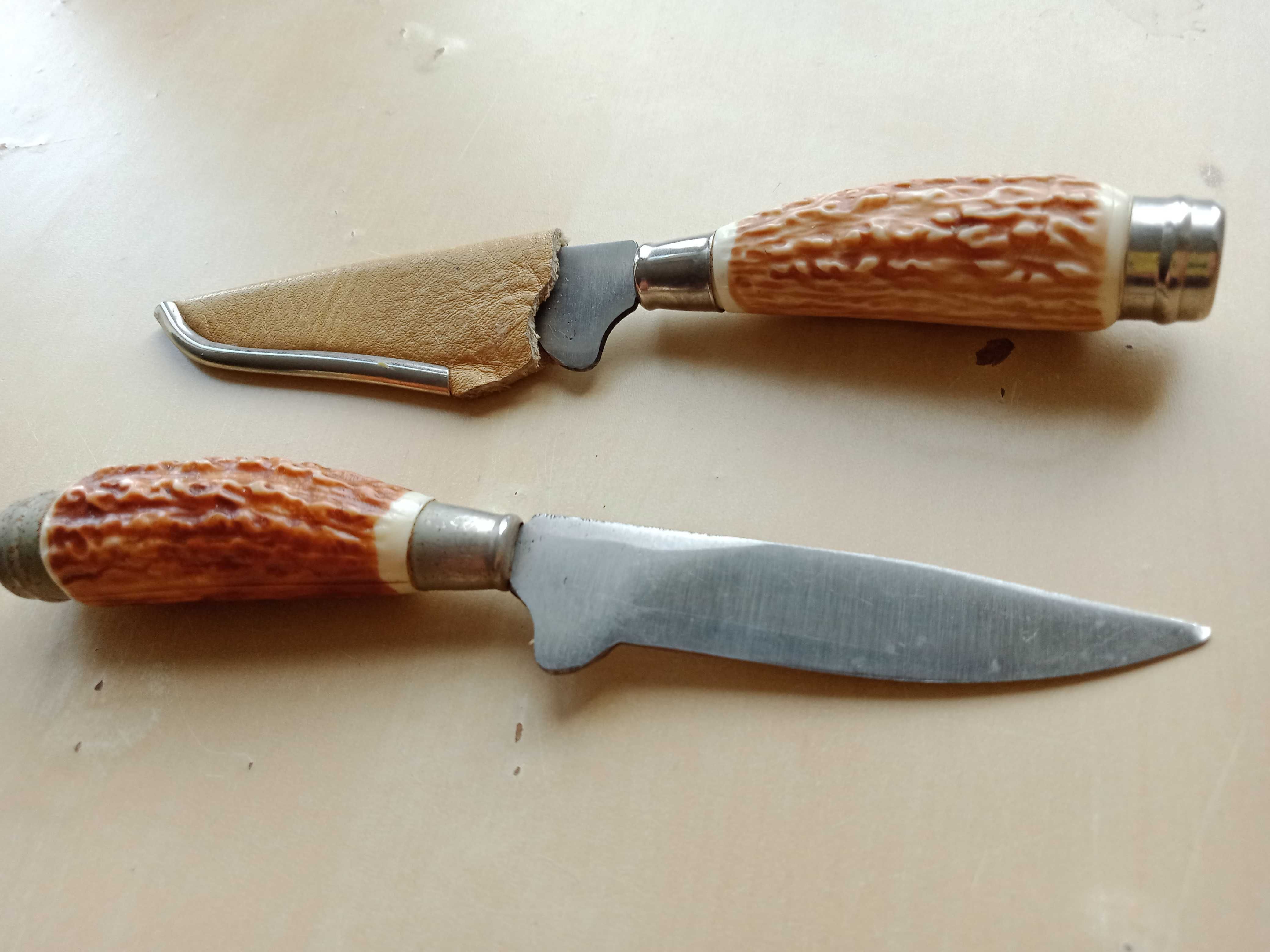 Nożyki z poroża antyk kolekcjonerskie biurowe do papieru noże