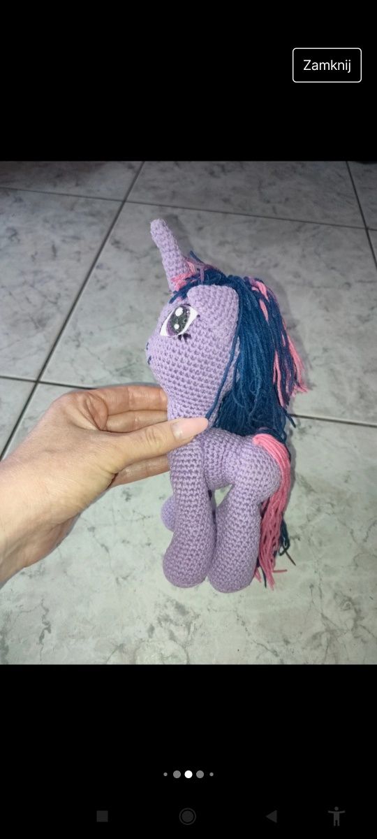 Szydełkowy jednorożec my little pony// ręcznie robiony // wyjątkowy pr
