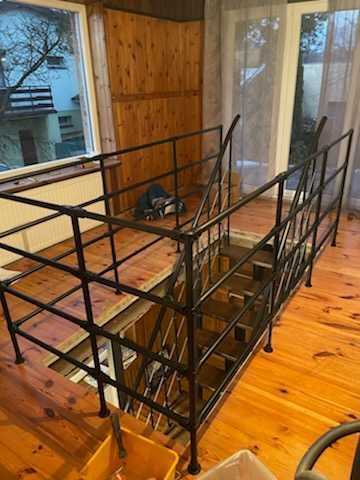 Balustrady Poręcze z rurki fi 25 czarny mat/LOFT Nowość/Producent Łódź