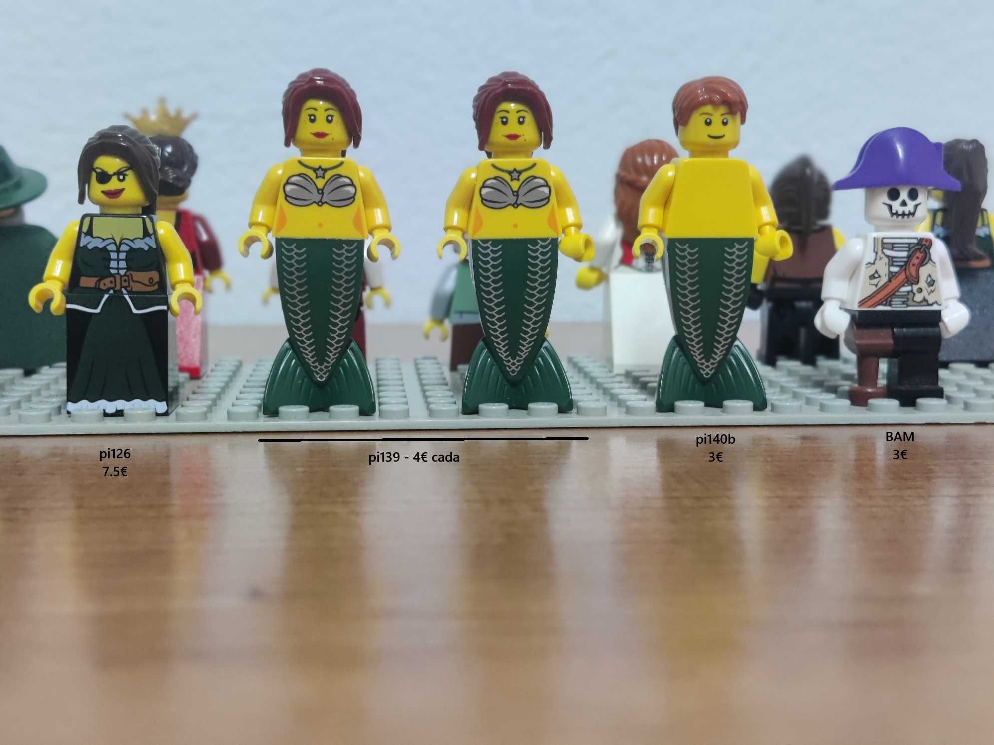 Lote Minifiguras Lego Castle e Pirates
