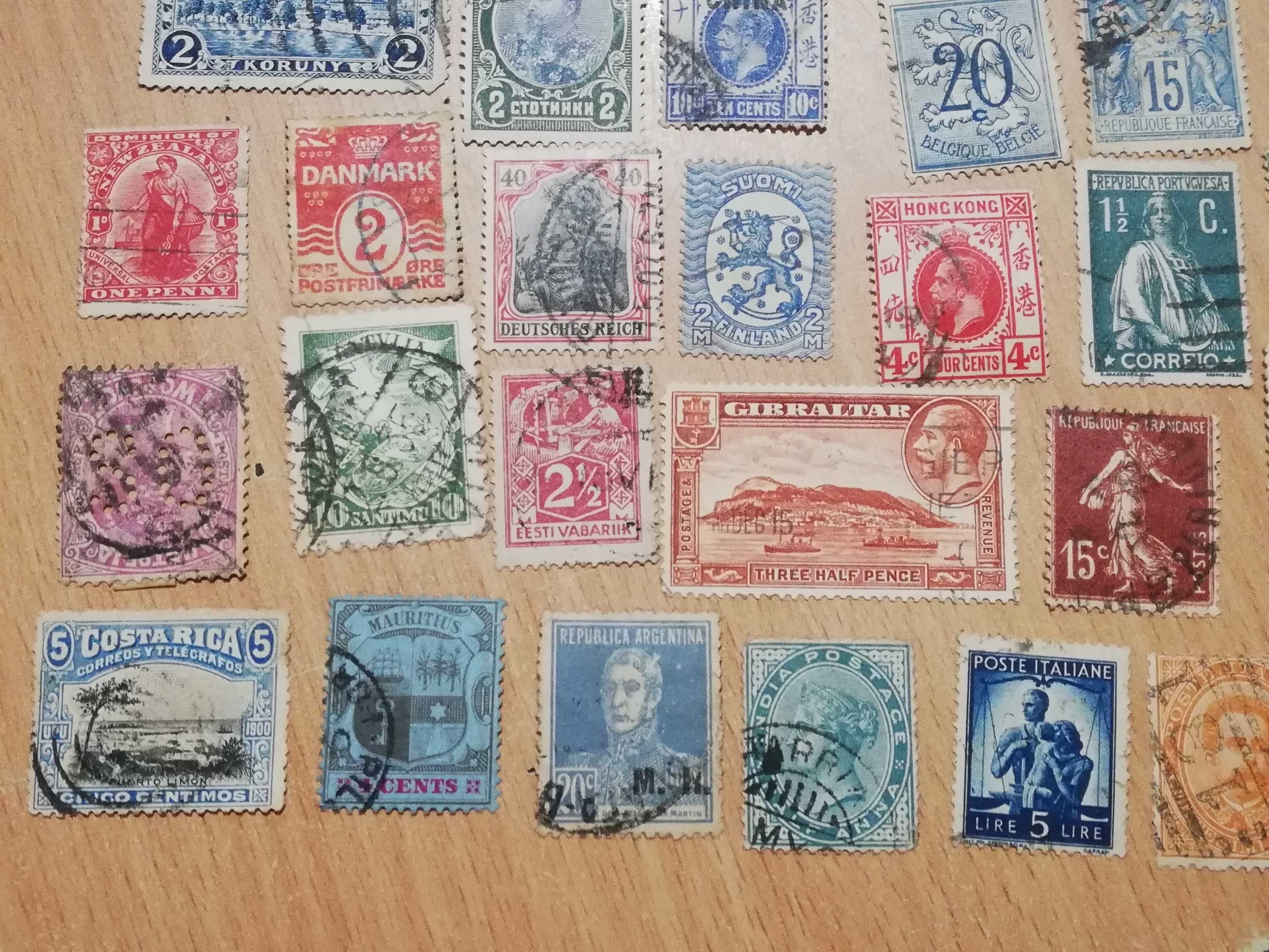 Stare znaczki pocztowe 34 sztuk PRL    S
