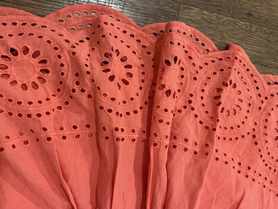 H&M spódniczka haftowana r. 122-128 na 6-8 lat koralowa