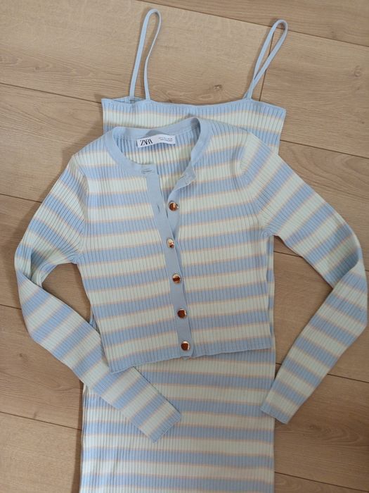 Zestaw spódnica i sweter ZARA komplet S