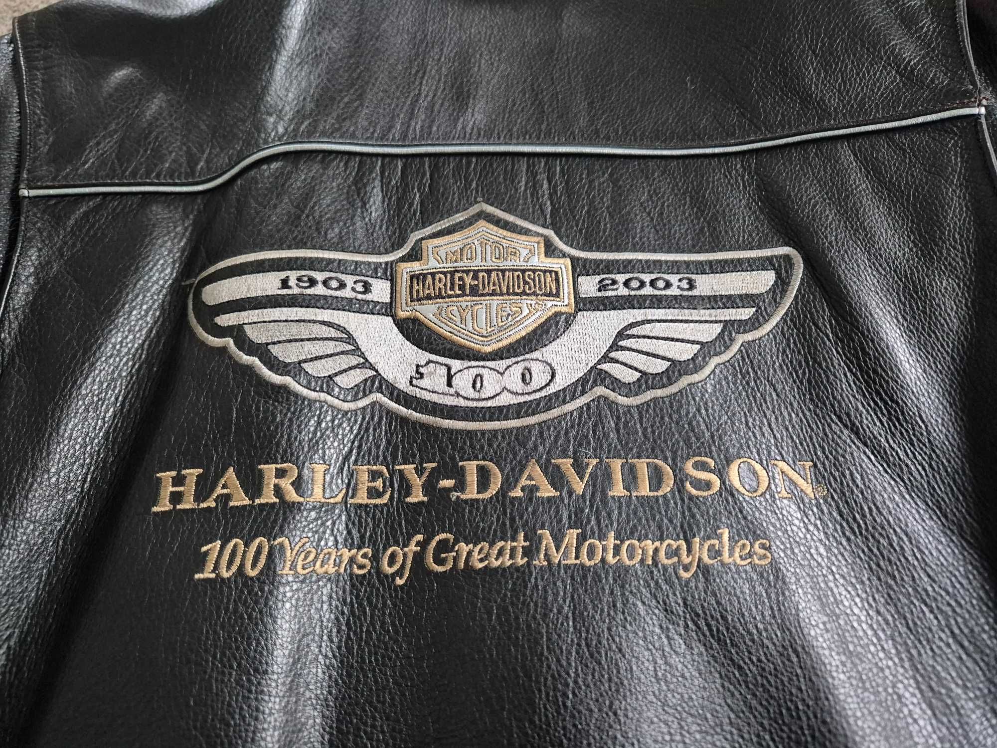 Casaco Harley Davidson Centenário 100 anos em pele tamanho L