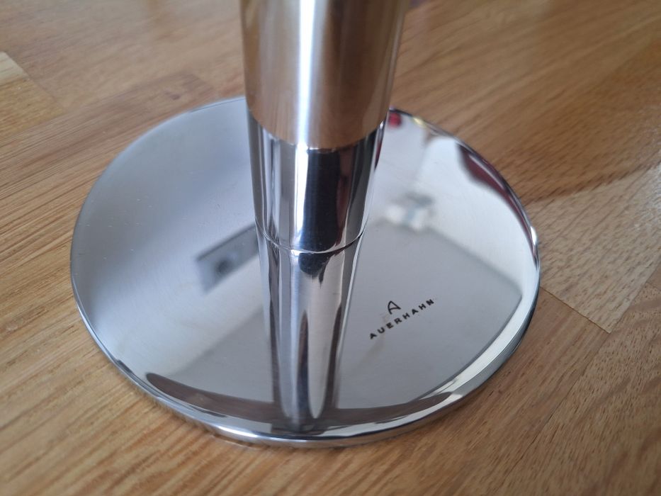 Duży świecznik stołowy AUERHAHN/WMF polerowana stal nierdzewna inox