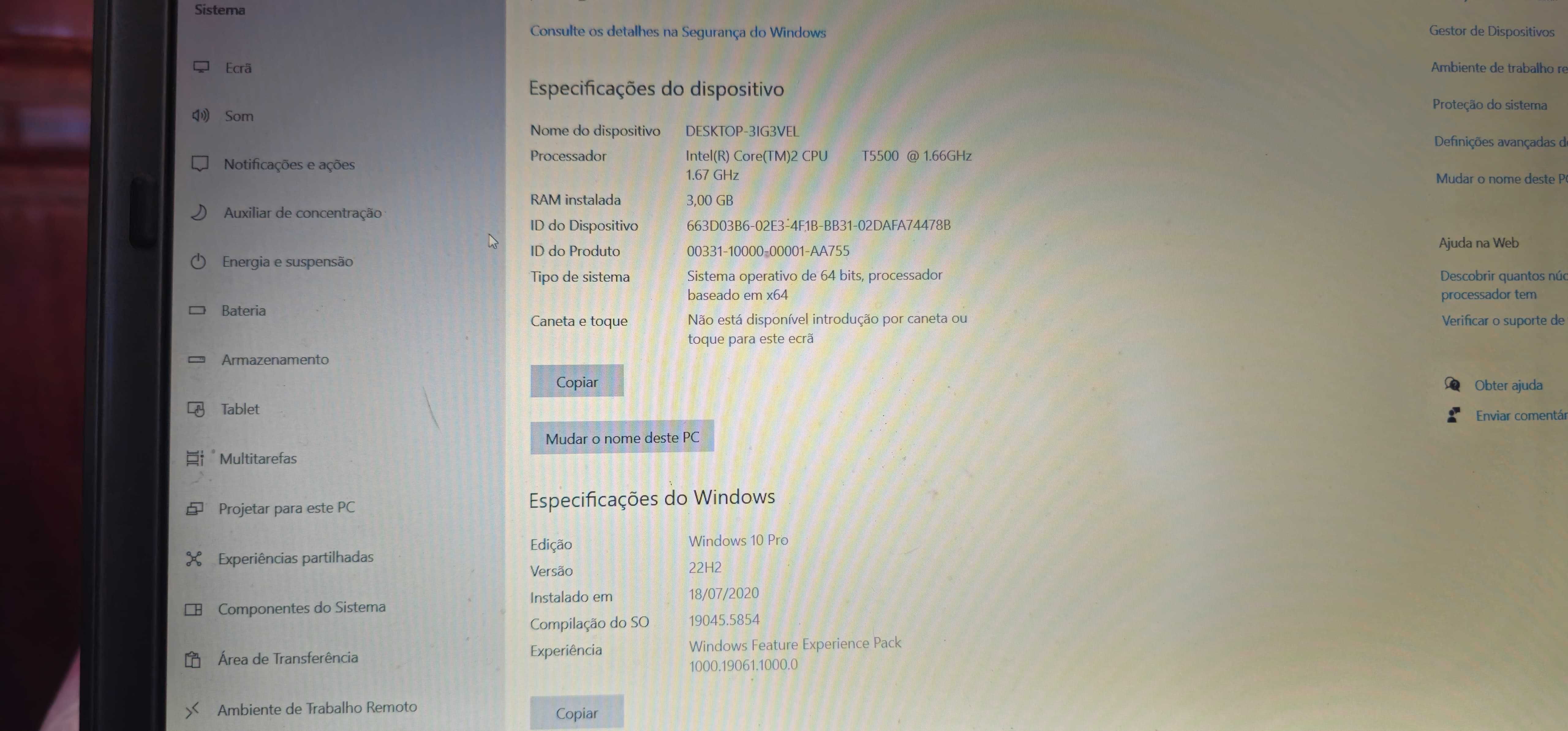 Computador portátil 500Gb ssd