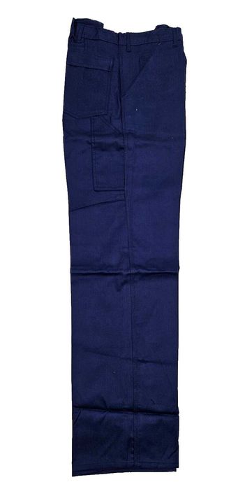 Granatowe bawełniane spodnie robocze z wojska r. 58 (112)