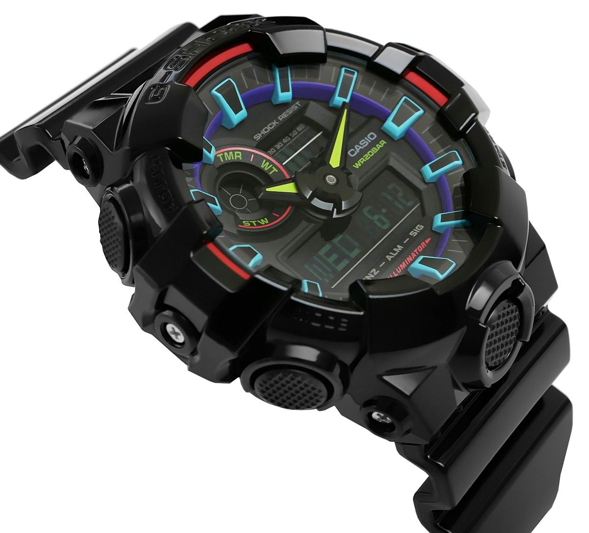 zegarek męski casio g-shock ga-700rgb-1aer + box