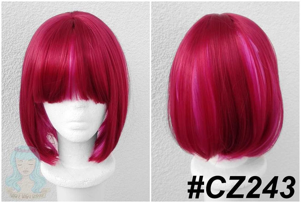 Czerwona różowa krótka peruka cosplay wig Kana Arima Oshi no Ko