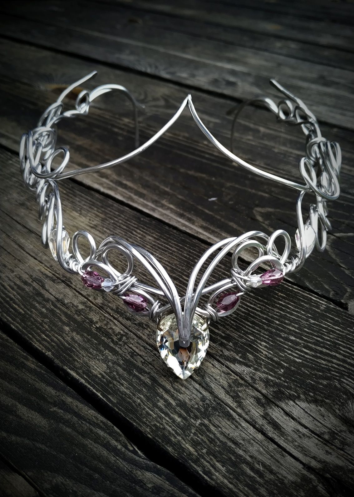 Tiara elficka diadem fairy ślubny