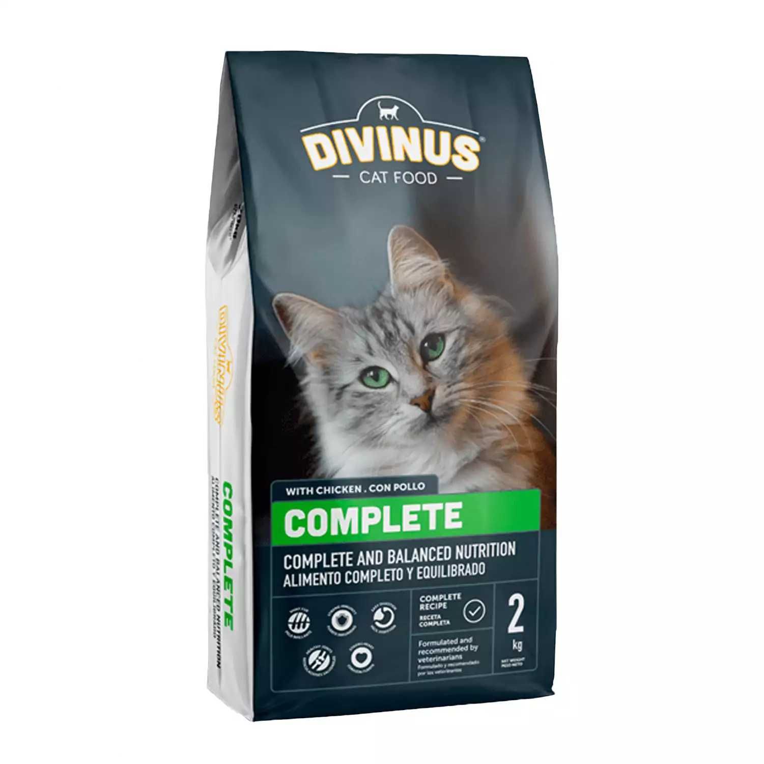 Divinus Cat Complete karma dla kotów dorosłych 2 kg kurczak ryba