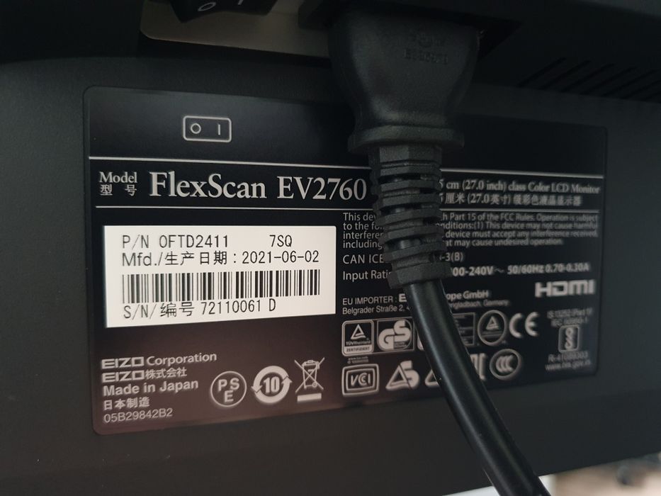 Monitor Graficzny Led EIZO EV 2760 27"