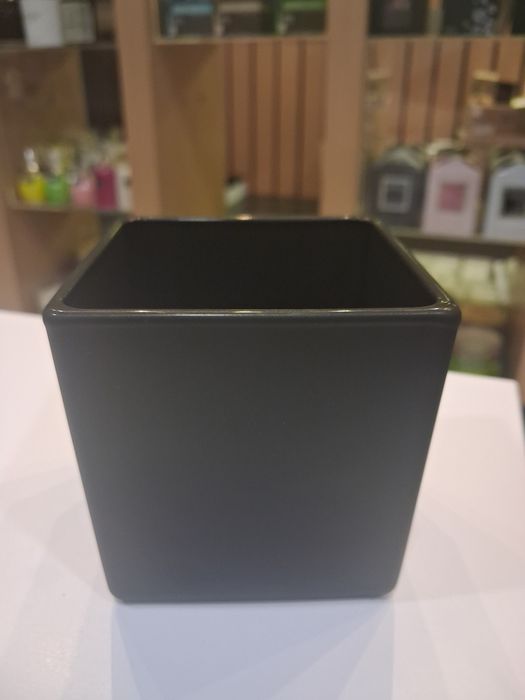 Szkło do zalewania świec kwadratowe czarny mat szklanka do świec